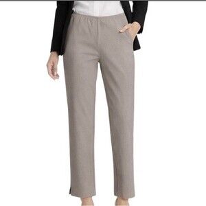 Eileen Fisher Womens Pants Organic Cotton Slim Straight Leg Ankle Med Minimalist